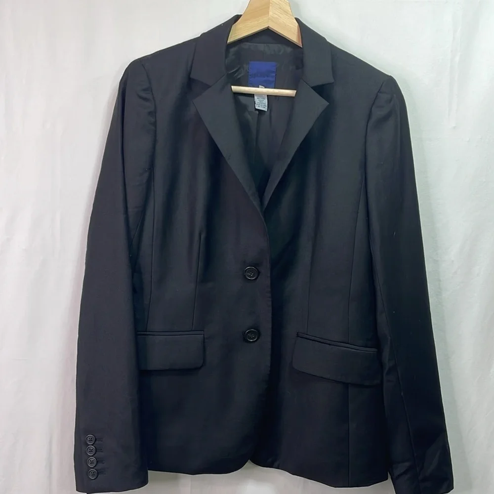 🔬 j.Crew 120’s super black two button  wool blazer jacket